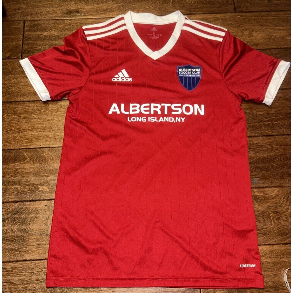 Albertsons Long‎ Island,NY Soccer Club Adidas Aeroready Size Small #17 Used